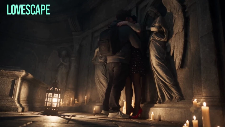 Goth Mommy Rides Nerd In The Cemetery