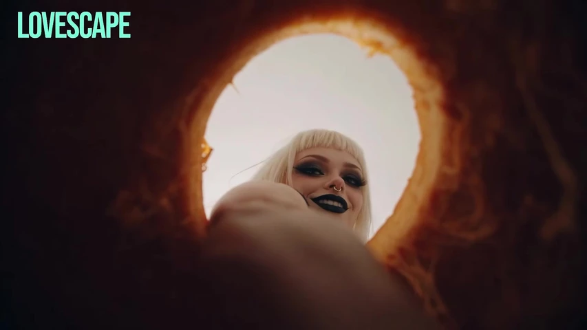 Goth Babe Finds Stepbro's Halloween Secret... And She Wants A Turn